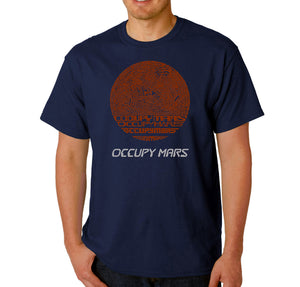 Occupy Mars - Men's Word Art T-Shirt
