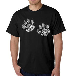 Meow Cat Prints - Men's Word Art T-Shirt