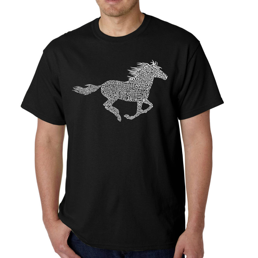 Horse Breeds - Men's Word Art T-Shirt