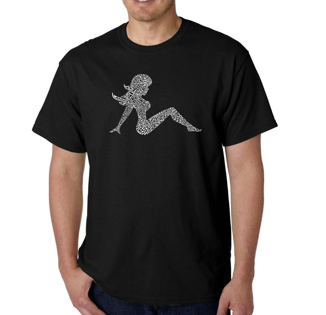 Mudflap Girl Keep on Truckin - Men's Word Art T-Shirt