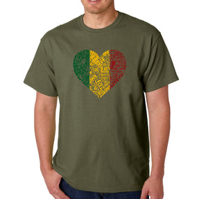 One Love Heart - Men's Word Art T-Shirt