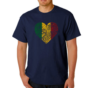 One Love Heart - Men's Word Art T-Shirt