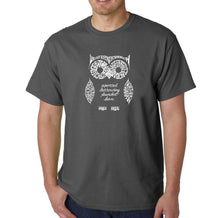 Load image into Gallery viewer, Owl - Men&#39;s Word Art T-Shirt