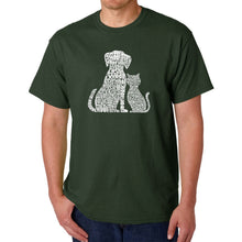 Load image into Gallery viewer, Dogs and Cats  - Men&#39;s Word Art T-Shirt