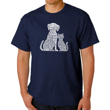 Load image into Gallery viewer, Dogs and Cats  - Men&#39;s Word Art T-Shirt