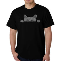 Load image into Gallery viewer, Peeking Cat - Men&#39;s Word Art T-Shirt