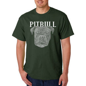 Pitbull Face - Men's Word Art T-Shirt
