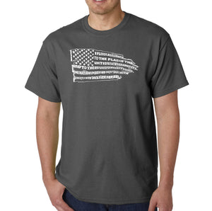 Pledge of Allegiance Flag - Men's Word Art T-Shirt