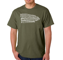 Load image into Gallery viewer, Pledge of Allegiance Flag - Men&#39;s Word Art T-Shirt