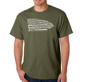 Pledge of Allegiance Flag - Men's Word Art T-Shirt