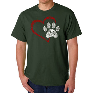 Paw Heart - Men's Word Art T-Shirt