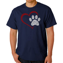 Load image into Gallery viewer, Paw Heart - Men&#39;s Word Art T-Shirt