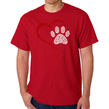 Load image into Gallery viewer, Paw Heart - Men&#39;s Word Art T-Shirt