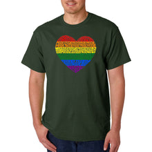 Load image into Gallery viewer, Pride Heart - Men&#39;s Word Art T-Shirt