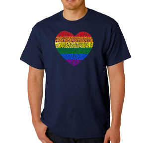 Pride Heart - Men's Word Art T-Shirt