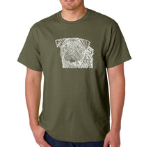 Load image into Gallery viewer, Pug Face - Men&#39;s Word Art T-Shirt