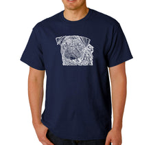 Load image into Gallery viewer, Pug Face - Men&#39;s Word Art T-Shirt