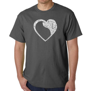 Dog Heart - Men's Word Art T-Shirt