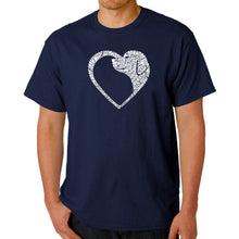 Load image into Gallery viewer, Dog Heart - Men&#39;s Word Art T-Shirt