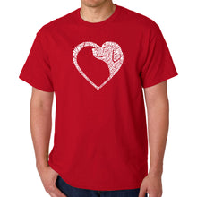 Load image into Gallery viewer, Dog Heart - Men&#39;s Word Art T-Shirt