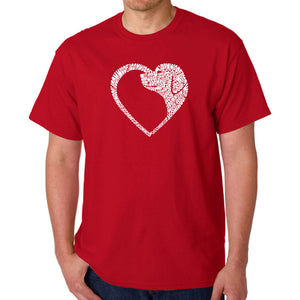 Dog Heart - Men's Word Art T-Shirt