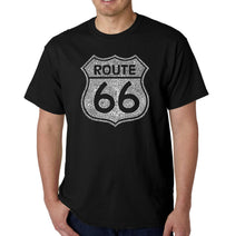 Load image into Gallery viewer, CITIES ALONG THE LEGENDARY ROUTE 66 - Men&#39;s Word Art T-Shirt