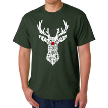 Load image into Gallery viewer, Santa&#39;s Reindeer  - Men&#39;s Word Art T-Shirt