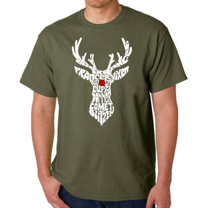Santa's Reindeer  - Men's Word Art T-Shirt