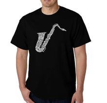 Load image into Gallery viewer, Sax - Men&#39;s Word Art T-Shirt