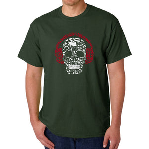 Music Notes Skull  - Men's Word Art T-Shirt