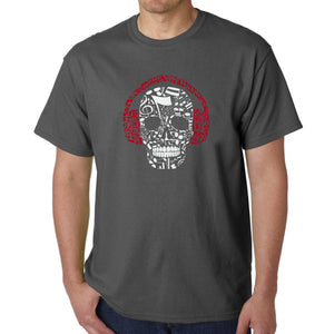 Music Notes Skull  - Men's Word Art T-Shirt