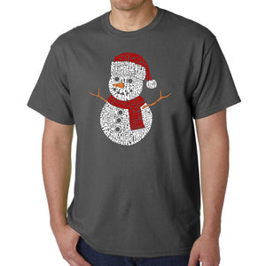 Christmas Snowman - Men's Word Art T-Shirt
