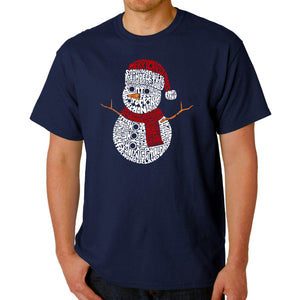 Christmas Snowman - Men's Word Art T-Shirt