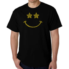 Load image into Gallery viewer, Rockstar Smiley  - Men&#39;s Word Art T-Shirt