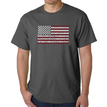 Load image into Gallery viewer, 50 States USA Flag  - Men&#39;s Word Art T-Shirt