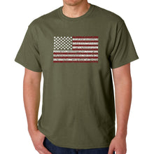 Load image into Gallery viewer, 50 States USA Flag  - Men&#39;s Word Art T-Shirt