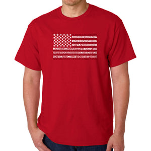 50 States USA Flag  - Men's Word Art T-Shirt