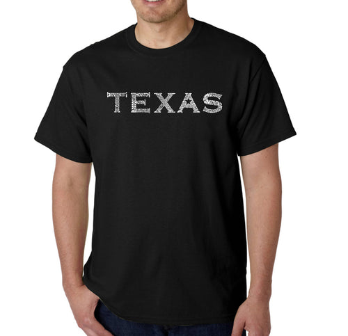 THE GREAT CITIES OF TEXAS - Men's Word Art T-Shirt
