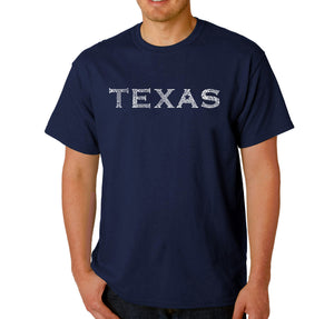 THE GREAT CITIES OF TEXAS - Men's Word Art T-Shirt