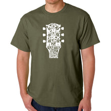 Load image into Gallery viewer, Guitar Head Music Genres  - Men&#39;s Word Art T-Shirt