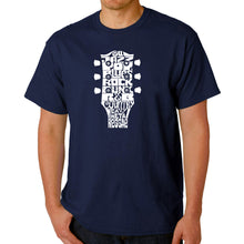 Load image into Gallery viewer, Guitar Head Music Genres  - Men&#39;s Word Art T-Shirt
