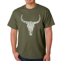 Load image into Gallery viewer, Texas Skull - Men&#39;s Word Art T-Shirt