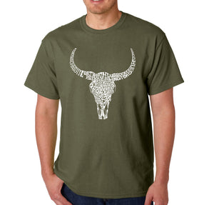 Texas Skull - Men's Word Art T-Shirt