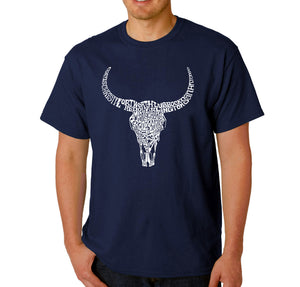 Texas Skull - Men's Word Art T-Shirt