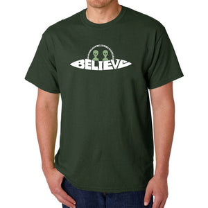 Believe UFO - Men's Word Art T-Shirt