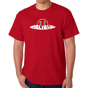 Believe UFO - Men's Word Art T-Shirt