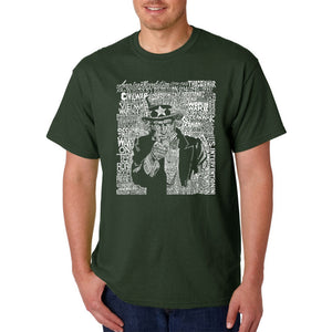 UNCLE SAM - Men's Word Art T-Shirt
