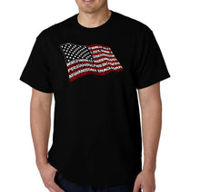 Load image into Gallery viewer, American Wars Tribute Flag - Men&#39;s Word Art T-Shirt