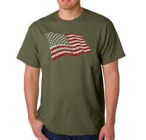 American Wars Tribute Flag - Men's Word Art T-Shirt