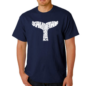 SAVE THE WHALES - Men's Word Art T-Shirt